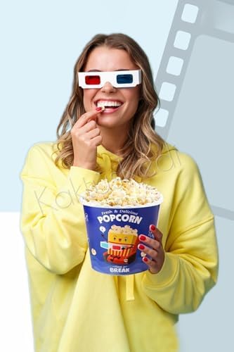 Alternative view of 4 Adet Patlamış Mısır Kovası Popcorn Kutusu Seti, 7480000717427