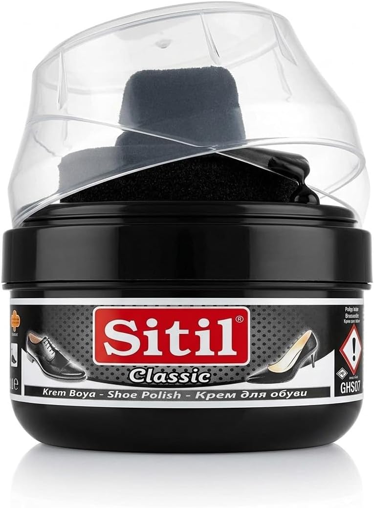 Alternative view of Klasik Siyah Ayakkabı Boyası ve Cilası (175 ml) - Kendinden Süngerli Çizik Giderici Anında Parlatıcı Bakım