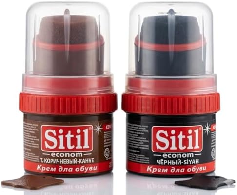 Alternative view of 2'li Ayakkabı Boya Seti (Siyah + Kahverengi) - 50 ml Kendinden Süngerli Cilalı Bakım Kremi