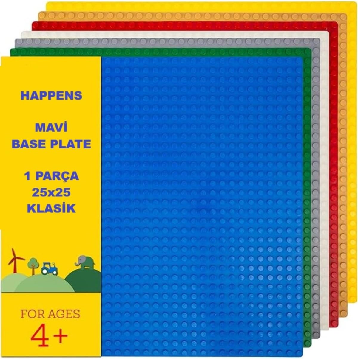Mavi Plaka, +4 Yaratıcı Oyuncak Yapım Seti (1 Parça) 25cmx25cm, Baseplate