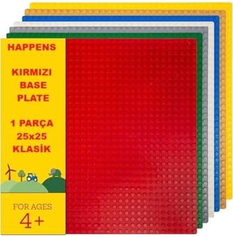 Alternative view of Kırmızı Zemin Plaka, +4 Yaratıcı Oyuncak Yapım Seti (1 Parça) 25cmx25cm, Baseplate