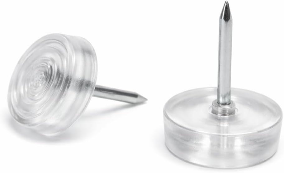 Alternative view of Plastik Poligirit Çivili Tapa, Masa Sehpa Ayak Zemin Koruyucu, Siyah ve Şeffaf Beyaz, Çap 1.5 cm, 50 Adet (Şeffaf)