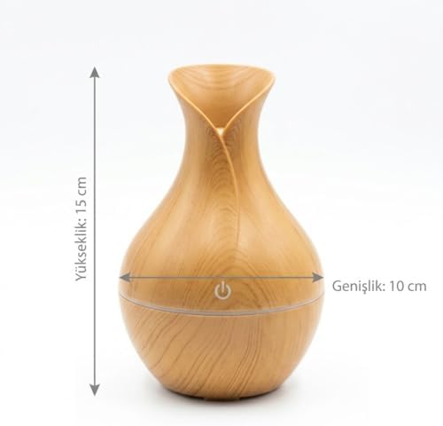Alternative view of Ultrasonik Hava Nemlendirici ve Aroma Difüzörü, Ahşap Görünümlü, 15 cm Yükseklik, 10 cm Genişlik