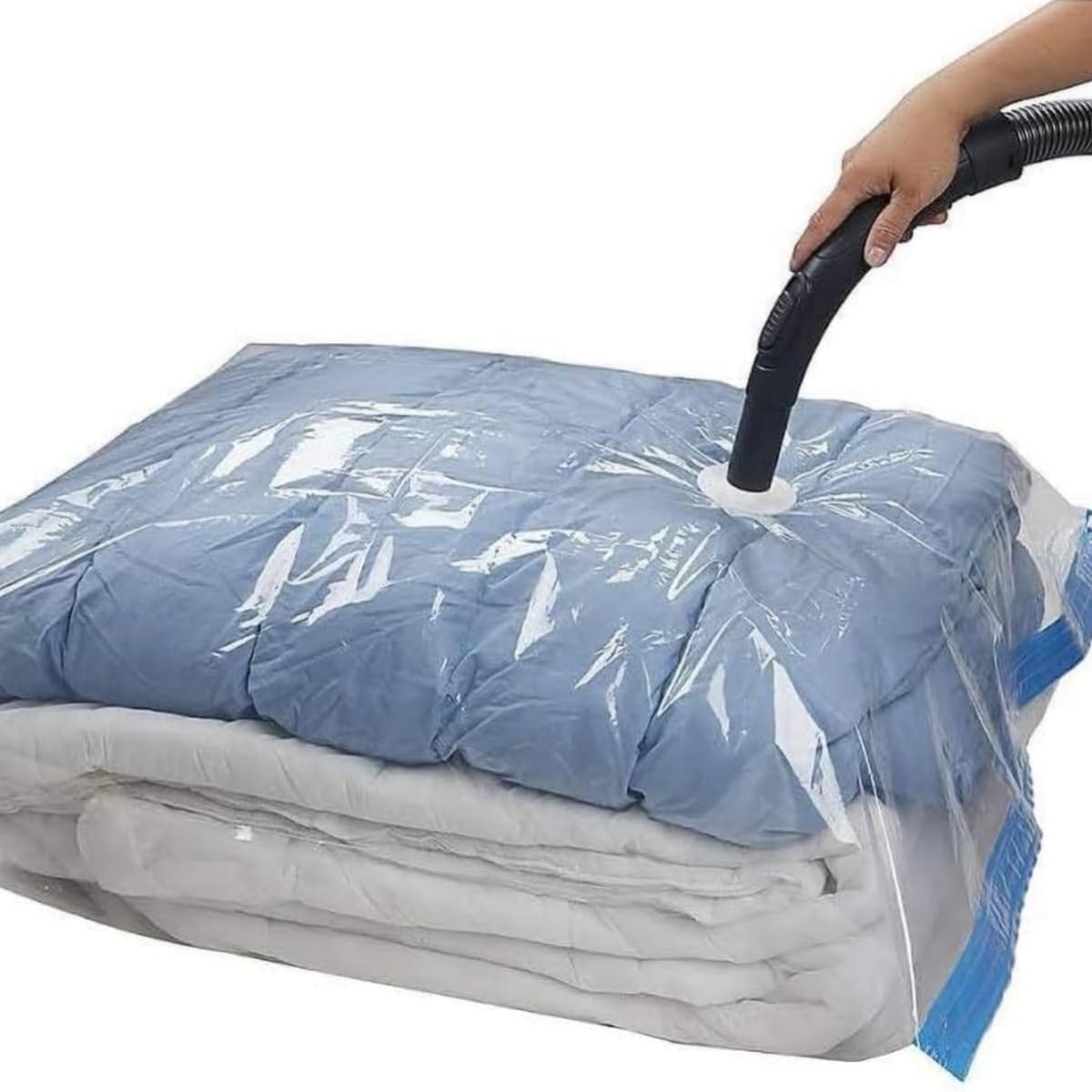 Vakumlu Hurç Saklama Torbası 73x130 cm – Vakumlu Giysi ve Yorgan Saklama Poşeti, Elektrikli Süpürge ile Hava Almalı Yer Tasarruflu Depolama Torbası