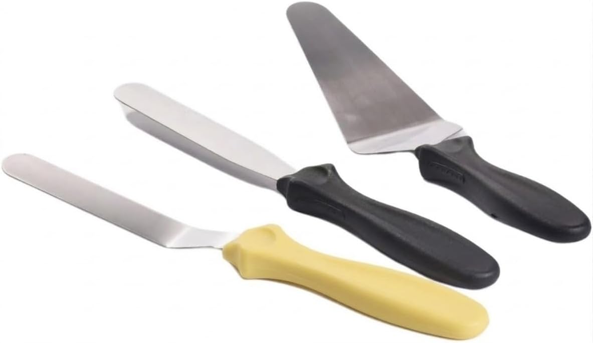 Alternative view of 3’lü Spatula Seti – Paslanmaz Çelik, Plastik Saplı, Pasta, Kek ve İçin Profesyonel Spatula Takımı