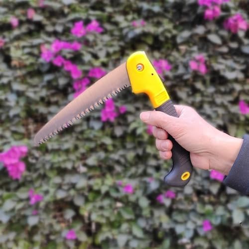 ŞAHİN TOOLS SHT-018 Katlanır Budama Testeresi - 18 cm Yüksek Karbonlu Çelik Bıçak, Ergonomik Tutuş, Üç Eksenli Özel Bileme, Hızlı Kesim (Cut)