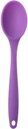 Alternative view of Silikon Büyük Boy Kaşık Seti, Yanmaz Yapışmaz, Çok Renkli - Mavi, Sarı, Yeşil, Kırmızı,, Mor - 27 CM, 6 Adet Set, BPA