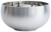 Çelik Çift Cidarlı Karıştırma, Salata Kasesi, 18/10-304 Kalite Paslanmaz Çelik, Doğal Metal Görünüm, 16 cm Çap, 390 ml