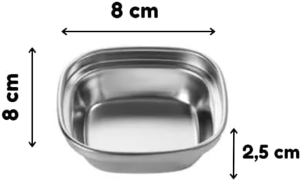 Metal Gümüş Renk Barbekü, Sos Tabağı - Sos, Reçel, Bal, Kaymak Kasesi, Tekli - 8x8x2,5 Cm - 1 Adet