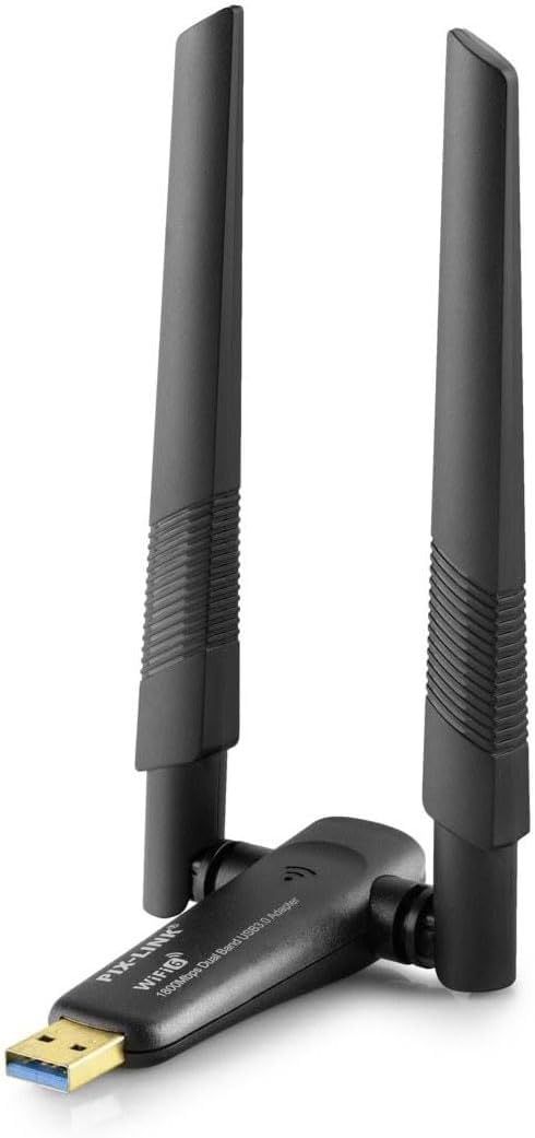 Usb Wıfı Adaptor 2.4Ghz&5Ghz Aıc8832Bu Ax1800 Wifi6 1200Mbps Siyah UAX06