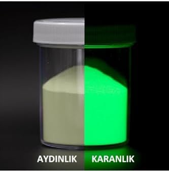 Capital 50g Yeşil Renk Fosfor Tozu Glow In Dark Karanlıkta Parlayan Boya