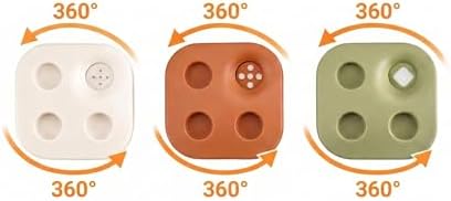 Alternative view of 4 Bölmeli Döner Kapaklı Pratik Baharatlık - Modern Tasarım Şeffaf Baharat Kavanozu (1'li, 2'li ve 3'lü Paket Seçenekleri - Karışık Renk) (3)
