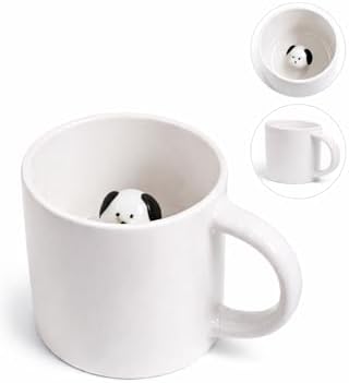 Sürpriz Köpek Figürlü Seramik Kahve Kupası – Gizli Tasarım Mug Bardak