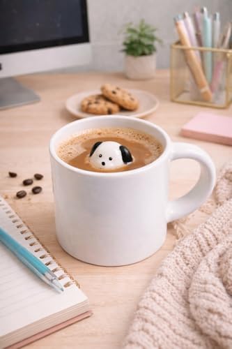 Alternative view of Sürpriz Köpek Figürlü Seramik Kahve Kupası – Gizli Tasarım Mug Bardak
