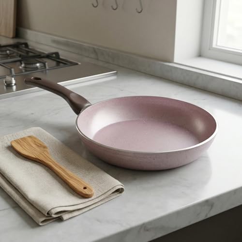 Alternative view of Buz 24 cm Tava - Shadow Krem Kırçıl Granit Efektli Yanmaz Yapışmaz Günlük Kızartma ve Omlet Tavası