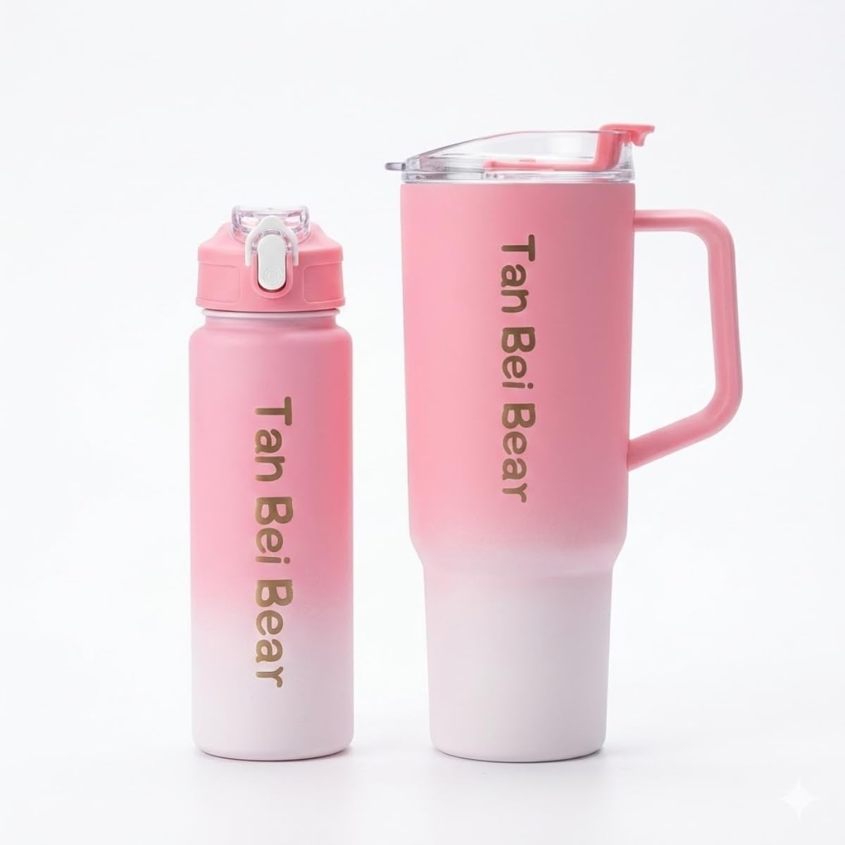 Alternative view of 2’li Matara ve Pipetli Mug Bardak Seti – 900 ml Spor Suluk + 1500 ml Pipetli Termal Mug Bardak, Günlük Kullanım İçin İçecek Seti