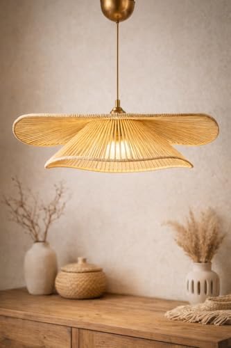 Tekli Sarkıt Avize Modern Metal Tavan Aydınlatma, E27 Duy, Ayarlanabilir Yükseklik 51–60 cm, 50×54 cm – Handmade