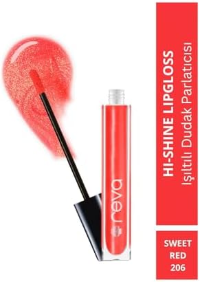 Alternative view of Reva Sweed Red Işıltılı Dudak Parlatıcısı - Hi-shine Lip Gloss - No: 206 - Vegan & Temiz İçerik