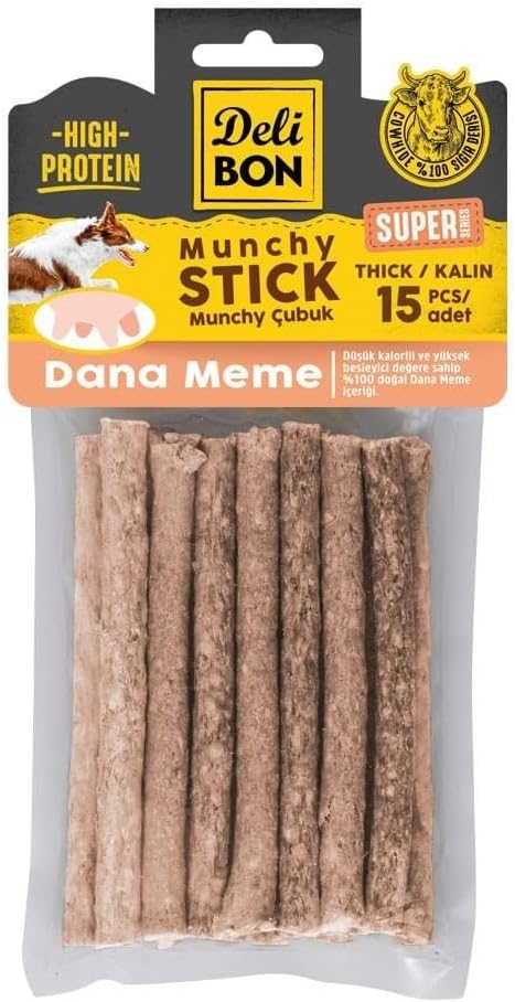 Alternative view of Delibon Süper Munchy Çubuk Kalın Boy Dana Memeli 15'li Paket