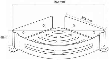 Banyo Köşe Rafı 304 Paslanmaz Çelik Şampuanlık 23x23 cm KBK100