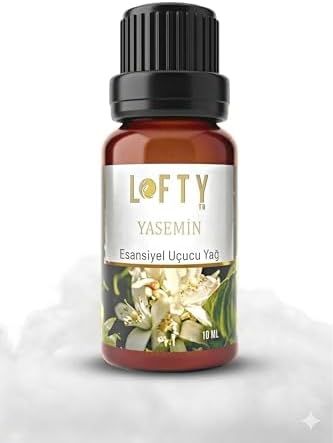 Lofty Yasemin Saf Uçucu Yağ (10ml) -%100 Doğal Esansiyel Yağ | Etkileyici ve Egzotik Oda Kokusu, Buhurdanlık ve Difüzör Yağı