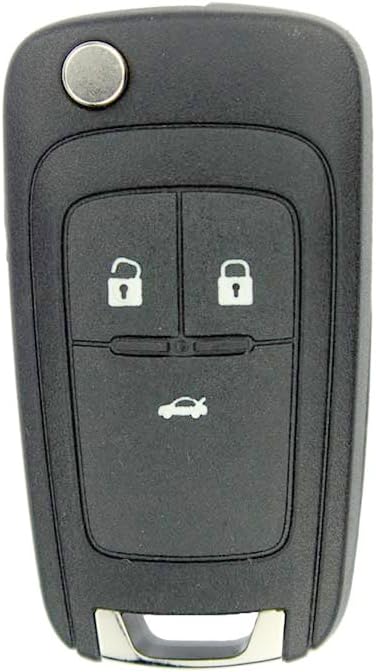 AutoHan Keys Astra J, Insignia, Corsa E için, 3 Butonlu Anahtar Kabı, Siyah Anahtar Kasası