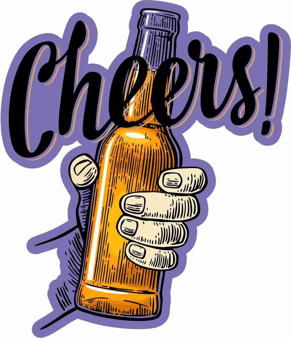Usta - Beer - Şerefe - Cheers - 20562 Renkli 10 x 8.5 cm