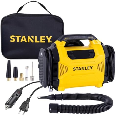 SXIF3501 Dijital Lastik Şişirme Pompası, 12V/220V, 150 PSI, LED Lambalı, Siyah