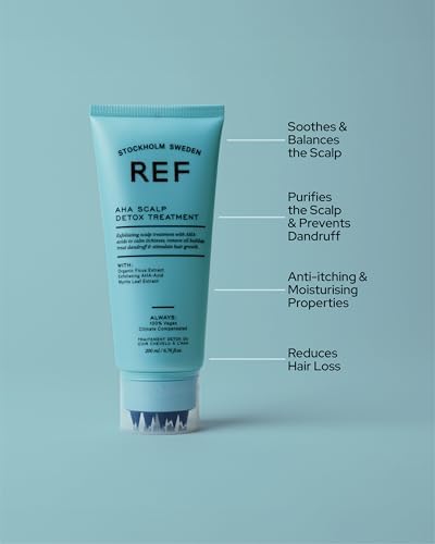 Alternative view of REF AHA Scalp Detox Treatment 200 ml10-IN-1 AHA Saç Derisi Detoks Bakımı (Yağlanma, kepeklenme, dökülme, nemlendirme, hassasiyet ve serinletici saç bakım ürünü)