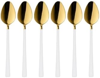 Alternative view of 6 Parça Tatlı Kaşığı Seti, Paslanmaz Çelik, Beyaz, 16 cm, 110 gram, Elde Yıkanabilir