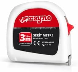 Alternative view of Rayno 3 Metre Şerit Metre 16mm – Profesyonel Ölçü Metresi, Kilitli Çelik Şerit Metre, Dayanıklı Ölçüm Metresi, İnşaat Marangoz ve Ev Kullanımı İçin Ölçüm Aleti