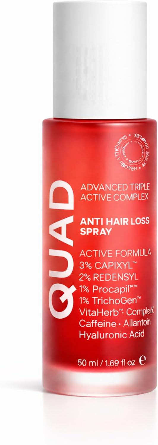 QUAD Saç Dökülme Karşıtı Sprey, 3% Capixyl 2% Redensyl 1% Procapil, Aktif Saç Serumu, 50 ml