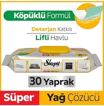 Yüzey Temizlik Mendili Yağ Çözücü 30 Adet (2 ADET)