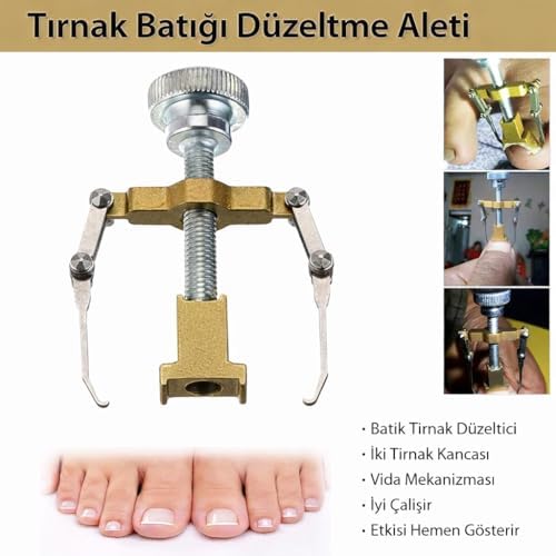 Batık Tırnak Düzeltme Aleti - Vida Mekanizması ve İki Tırnak Kancasıyla Etkili Batık Tırnak Tedavisi - Hızlı Sonuç ve Kolay Kullanım | BT19