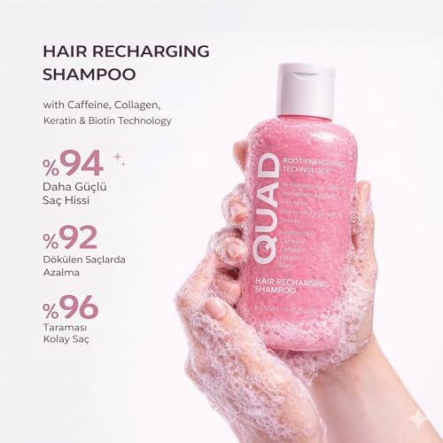 Alternative view of QUAD Hair Recharging Şampuan, Kafein Biotin Keratin Kolajen ile Saç Dökülmesine Karşı, 250 ml