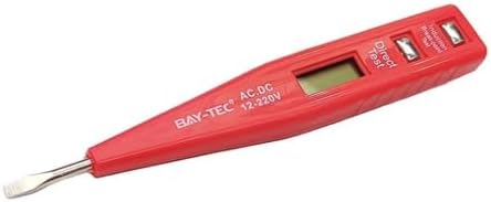 Dijital Kontrol Kalemi, AC/DC 12-250V Voltaj Test Cihazı, Kırmızı