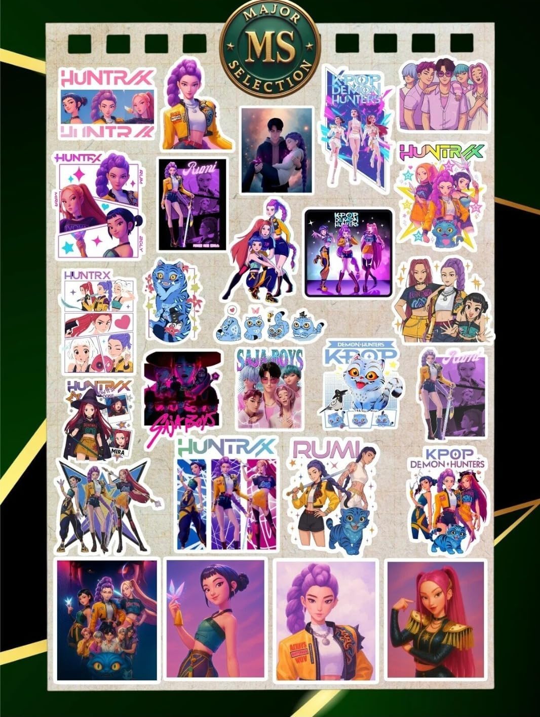 Kpop Hunter Seti – 25’li | 3-5 cm | Suya Dayanıklı, Araba–Laptop–Defter Etiketleri