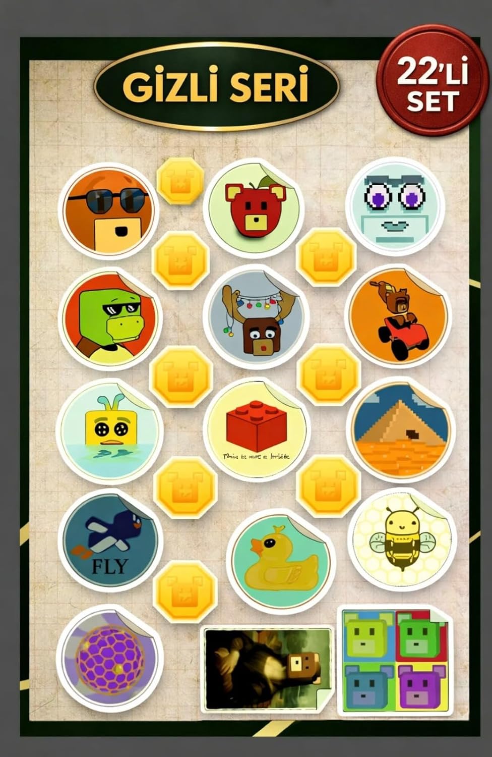 Alternative view of Super Adventure Gizli Seri Seti 22 Adet Suya Dayanıklı Etiket