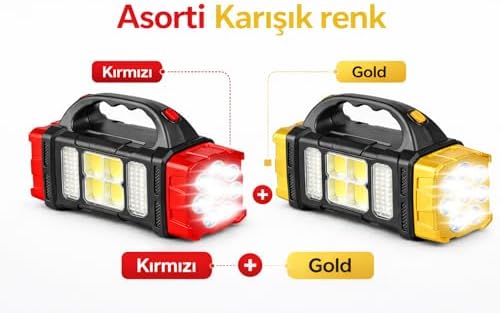 Alternative view of Solar LED Kamp Feneri,, 8 LED Ultra Parlak Taşınabilir Kamp Lambası,, Kamp, Balıkçılık, Acil Durum ve Kullanım İçin, Kırmızı, karışık (Asorti) renk