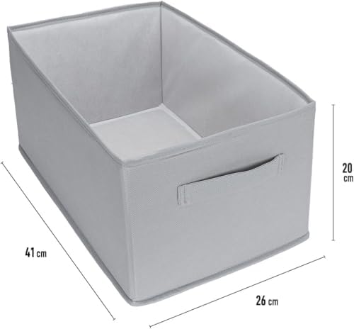 24x41x20 cm Bez Kutu Pantolon Organizeri Dolap İçi Düzenleyici, Çamaşır Organizer, İçi Pantolon Saklama Kutusu, Katlanabilir Dolap Organizer Sepeti