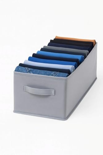 Alternative view of 24x41x20 cm Bez Kutu Pantolon Organizeri Dolap İçi Düzenleyici, Çamaşır Organizer, İçi Pantolon Saklama Kutusu, Katlanabilir Dolap Organizer Sepeti
