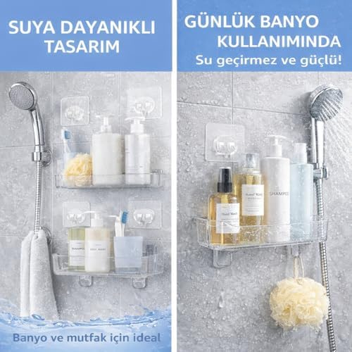 Alternative view of SOGUD Kendinden Yapışkanlı Askı 10’lu Set – Güçlü Vakum Duvar Askısı, Su Geçirmez Banyo & Mutfak Askılığı, Delme Gerektirmeyen Raf ve Havlu Askısı, Cam İçin Şeffaf Yapışkan Askı