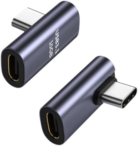 2760 USB Type-C Uzatıcı Çevirici Dönüştürücü Adaptör 90 Derece L Tipi Erkek - Dişi 90 Derece Dayanıklı Alüminyum Alaşım Çift Yönlü Tak-Çalıştır Süper Hızlı Veri ve Şarj (USB 3.1 Desteği)