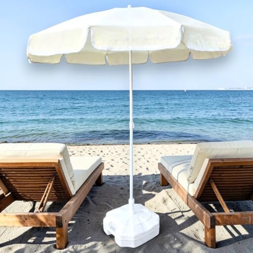 PLAJ ŞEMSİYESİ KREM 200 CM 10 TELLİ