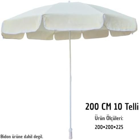 Alternative view of PLAJ ŞEMSİYESİ KREM 200 CM 10 TELLİ