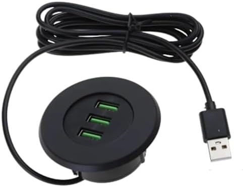 2860 USB 3 Port Hub Masaüstü Gömme Çoklayıcı Çoğaltıcı Kablolu Şarj