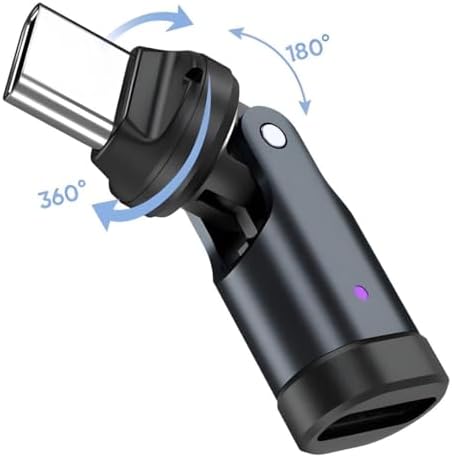 Alternative view of 0960 USB Type-C OTG Çevirici Adaptör 540° Döner PD240W 5A Şarj Veri Dönüştürücü 360 derece dönebilen gövde ve 180 derece bükülebilen başlık ile kablo kırılmalarına son