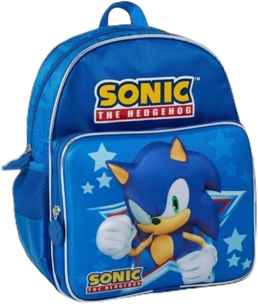 Sonic Anaokulu Çantası, Kabartmalı, Çok Renkli, Tek Ebat