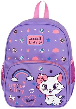 Alternative view of Waddell Kids Kedi Desenli Çocuk Sırt Çantası, 26x33x16 cm, Lila