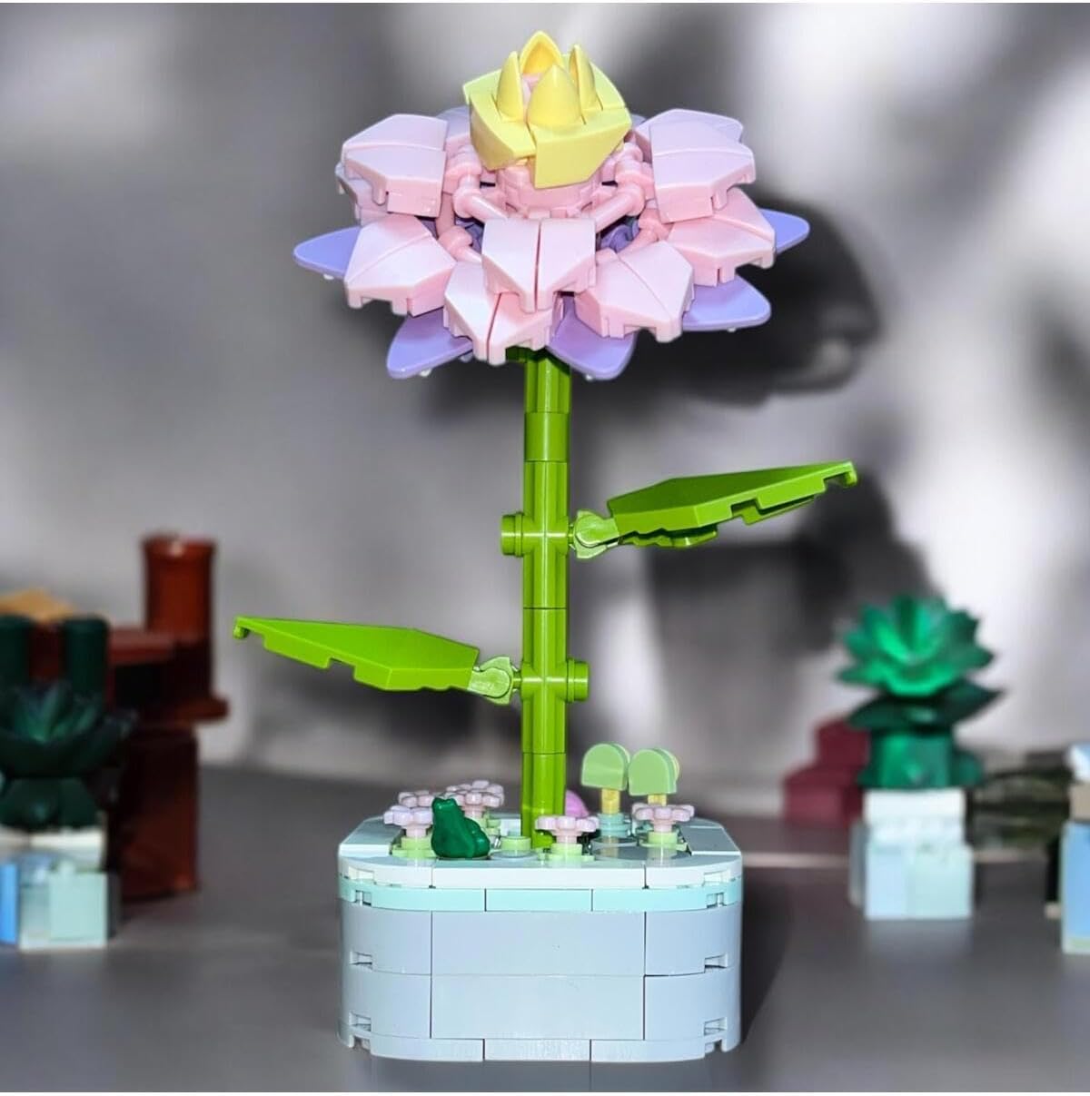 MINISO 162 Parça Atlas Çiçeği Yapım Seti - Gerçekçi Ve Dekoratif Yapı Oyuncağı, DT06289-1